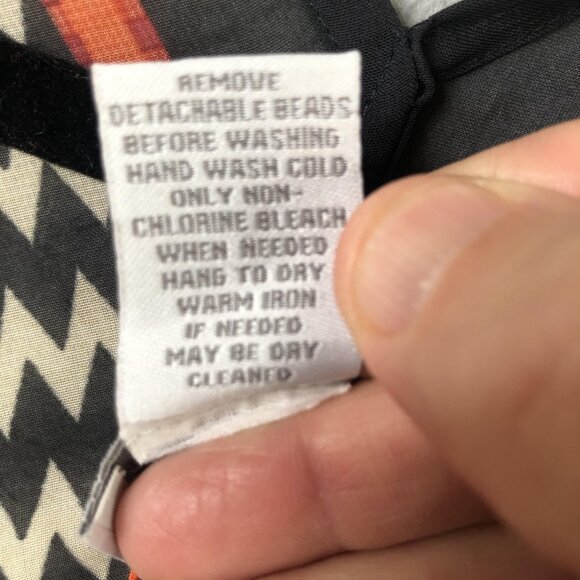 Soft Surroundings Dress Womens XS Multicolor Chevron Kaftan Maxi Boho Beaded - Picture 7 of 16